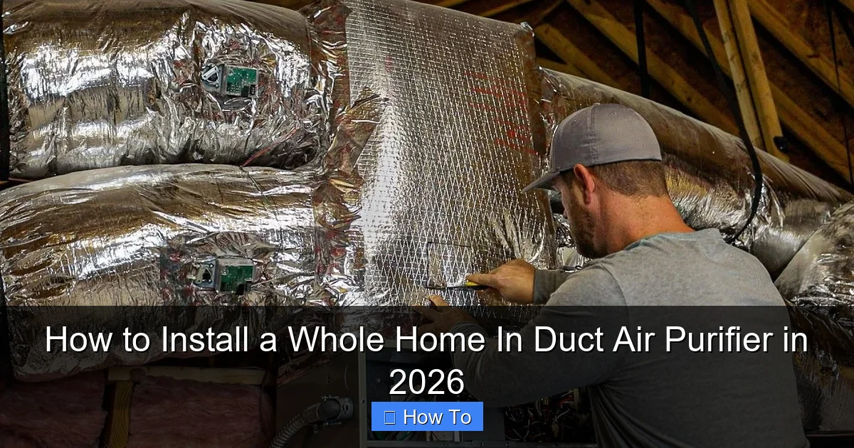 How to Install a Whole Home In Duct Air Purifier in 2026
