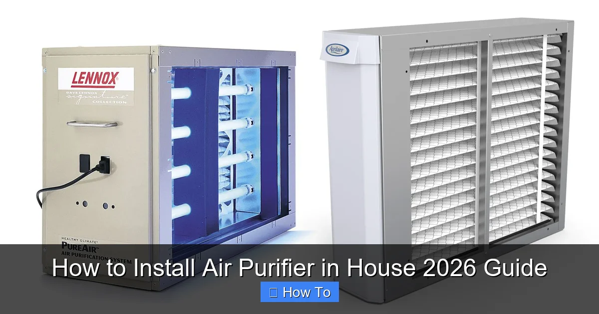 How to Install Air Purifier in House 2026 Guide