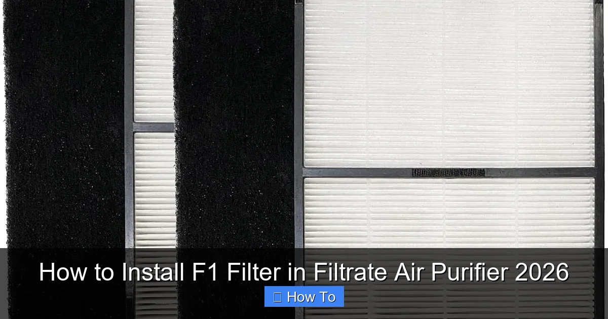 How to Install F1 Filter in Filtrate Air Purifier 2026