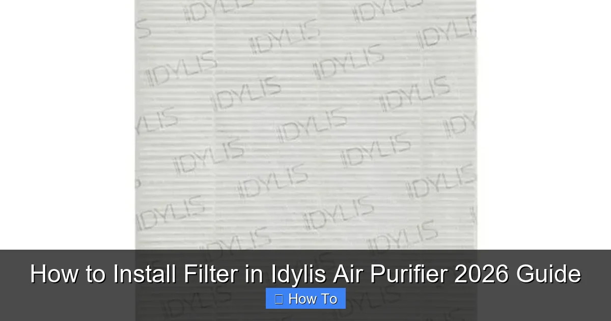 How to Install Filter in Idylis Air Purifier 2026 Guide