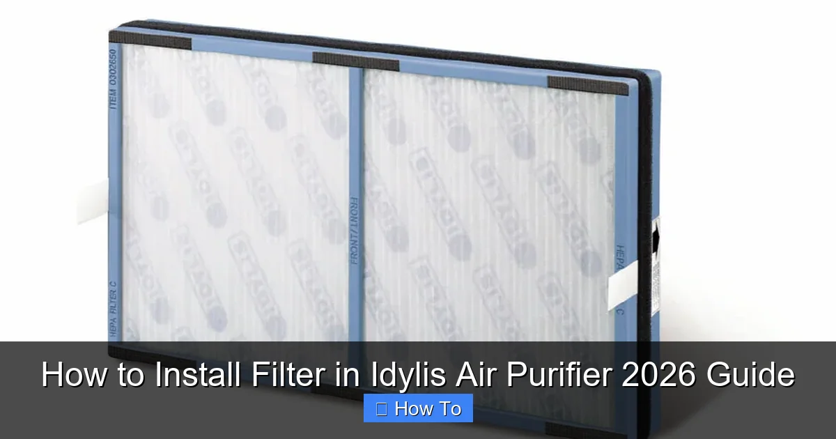 How to Install Filter in Idylis Air Purifier 2026 Guide