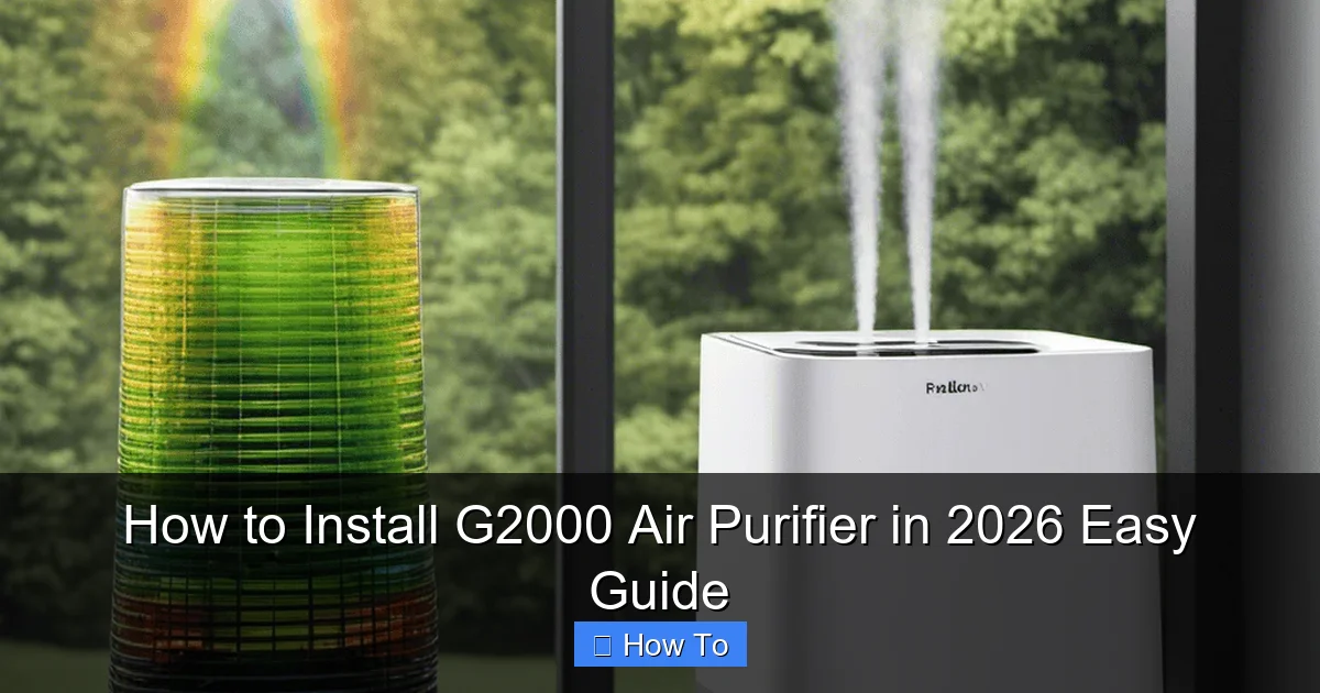 How to Install G2000 Air Purifier in 2026 Easy Guide