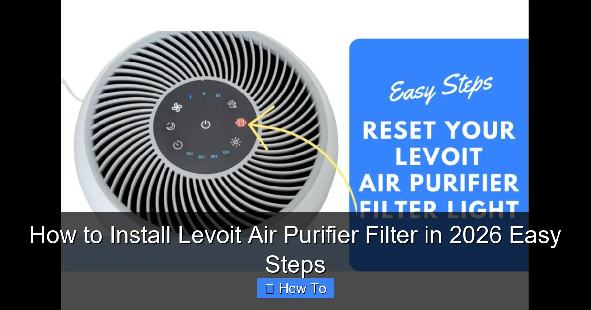 How to Install Levoit Air Purifier Filter in 2026 Easy Steps