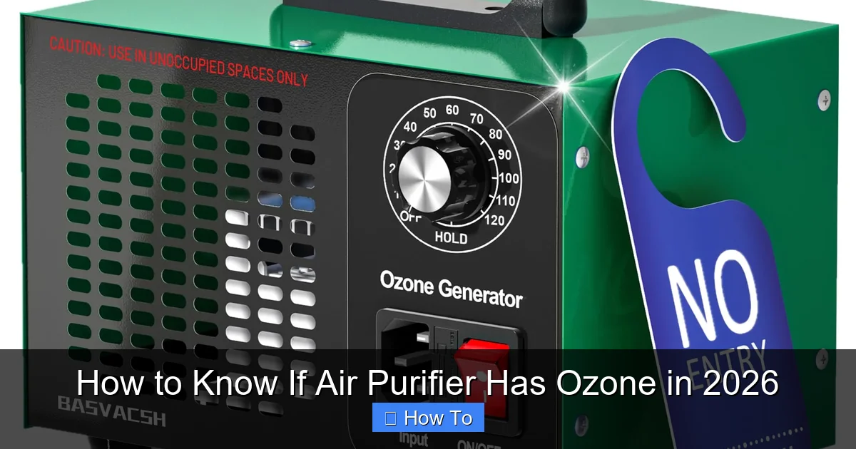 How to Know If Air Purifier Has Ozone in 2026