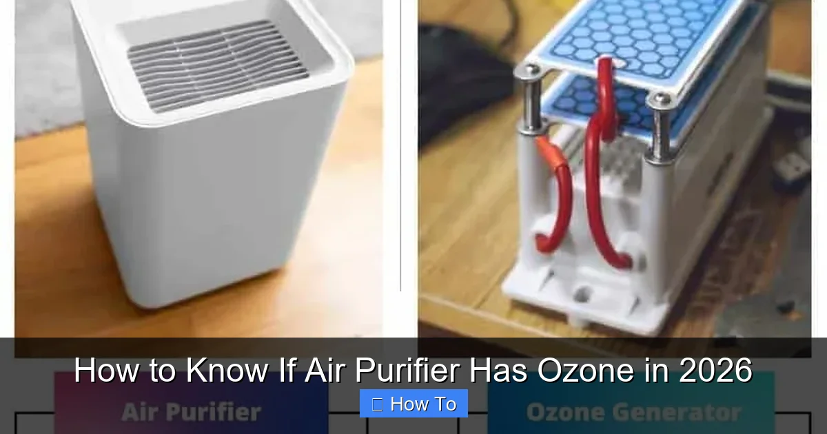 How to Know If Air Purifier Has Ozone in 2026