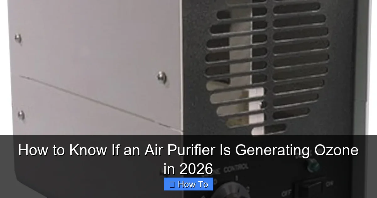 How to Know If an Air Purifier Is Generating Ozone in 2026