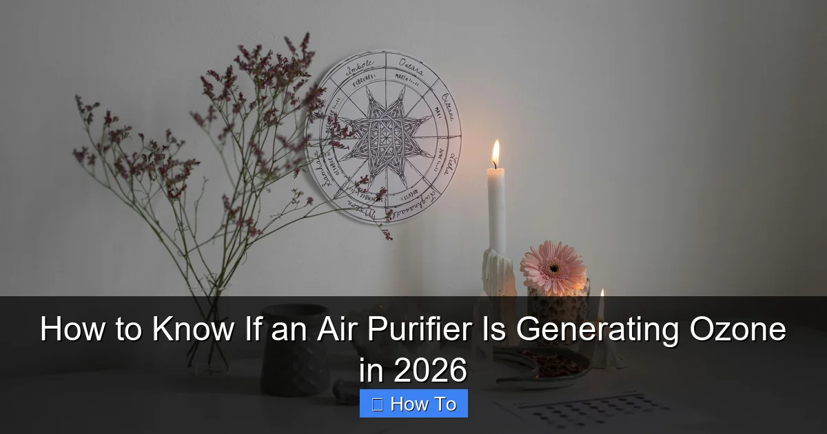 How to Know If an Air Purifier Is Generating Ozone in 2026