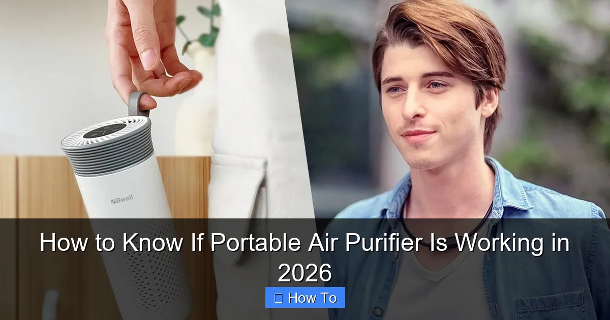 How to Know If Portable Air Purifier Is Working in 2026