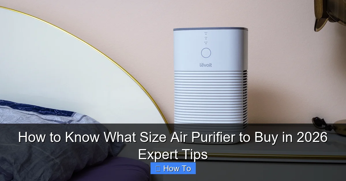 How to Know What Size Air Purifier to Buy in 2026 Expert Tips
