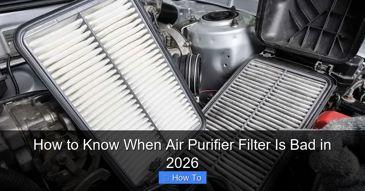 How to Know When Air Purifier Filter Is Bad in 2026
