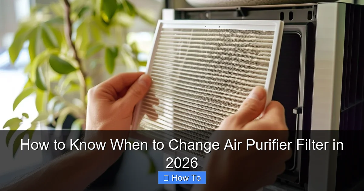 How to Know When to Change Air Purifier Filter in 2026
