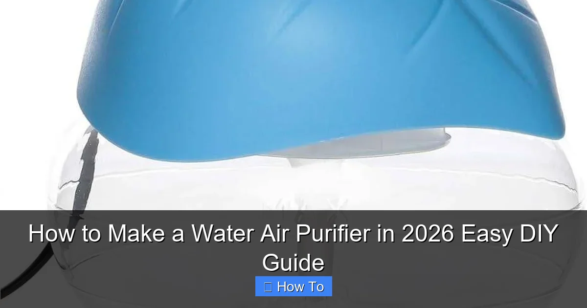 How to Make a Water Air Purifier in 2026 Easy DIY Guide