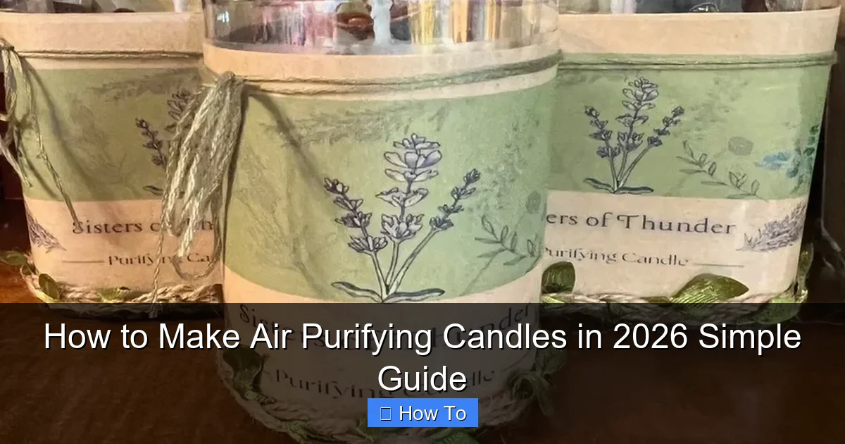 How to Make Air Purifying Candles in 2026 Simple Guide