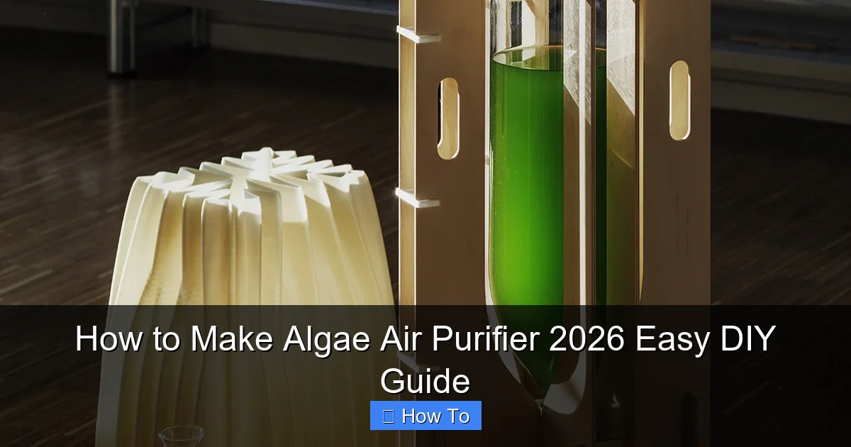 How to Make Algae Air Purifier 2026 Easy DIY Guide