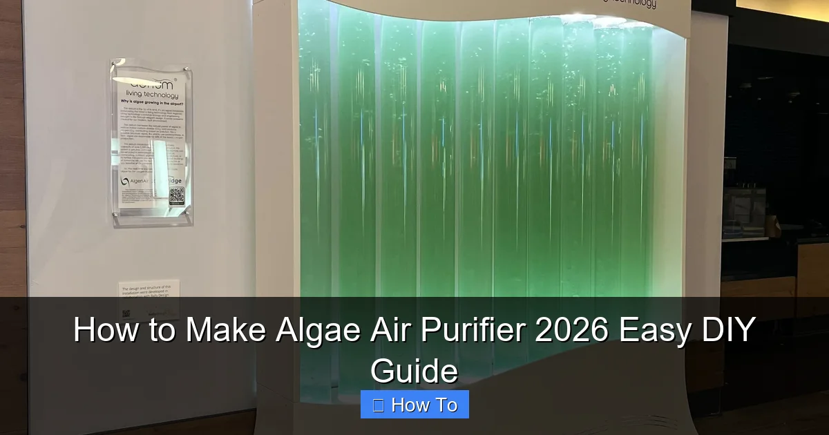 How to Make Algae Air Purifier 2026 Easy DIY Guide