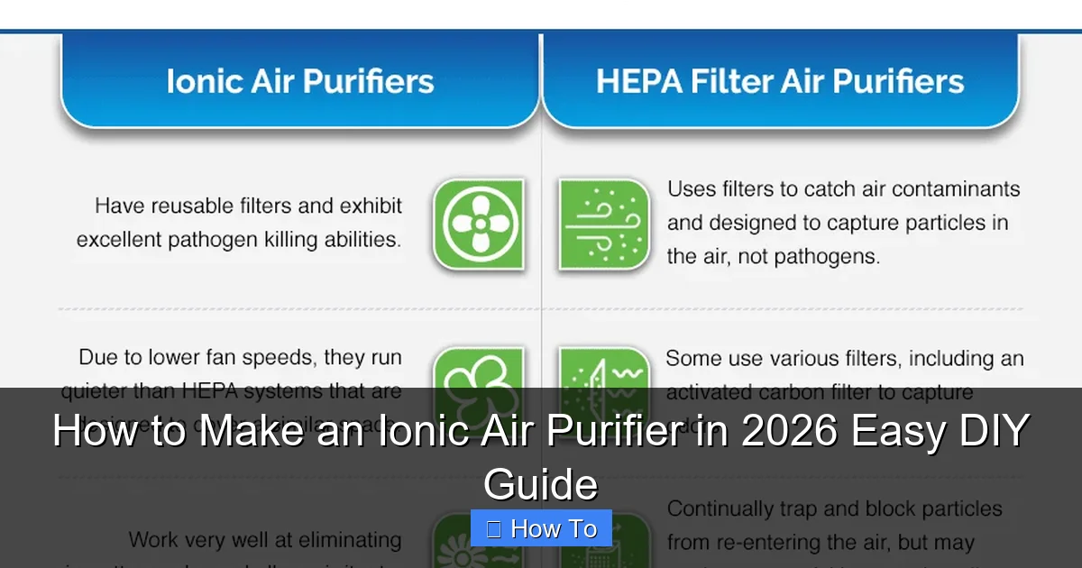 How to Make an Ionic Air Purifier in 2026 Easy DIY Guide