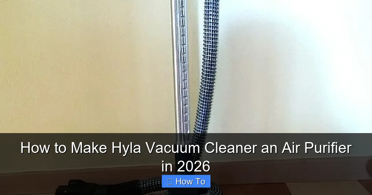 How to Make Hyla Vacuum Cleaner an Air Purifier in 2026