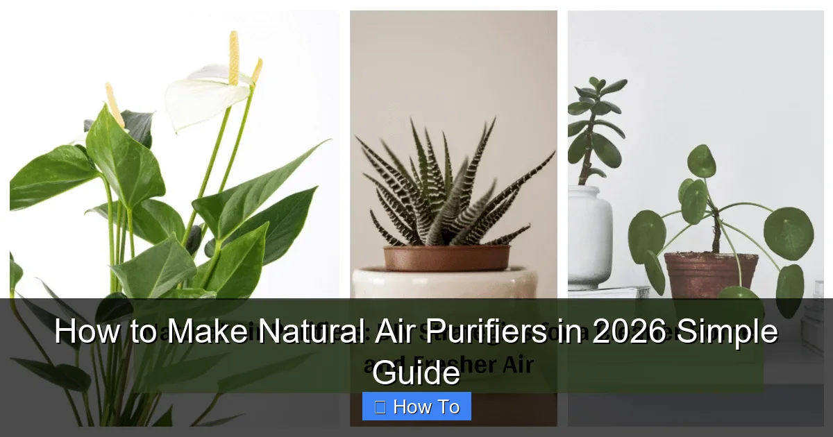 How to Make Natural Air Purifiers in 2026 Simple Guide
