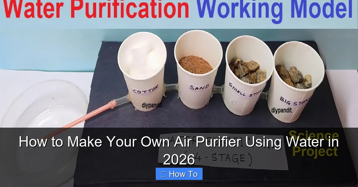 How to Make Your Own Air Purifier Using Water in 2026